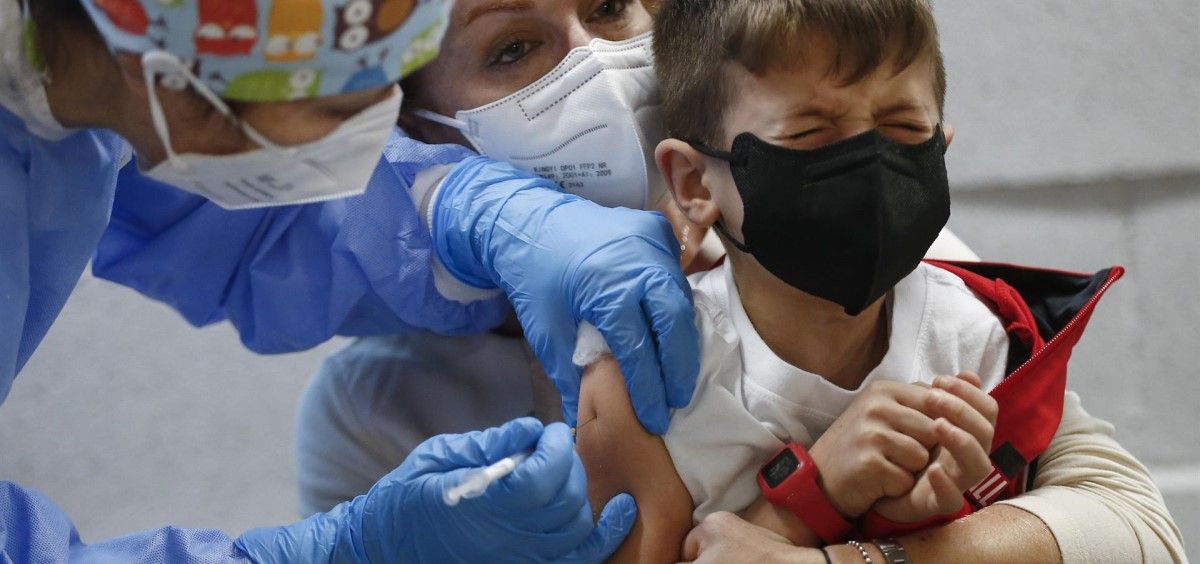 Vacunación infantil contra la Covid 19 en Roma, Italia. (Foto. Cecilia Fabiano LaPresse via ZUM DPA)