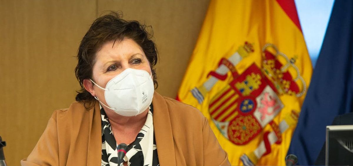 Begoña Barragán, presidenta de Gepac, durante la Comisión de Sanidad y Consumo en el Congreso de los Diputados (Foto. Congreso)