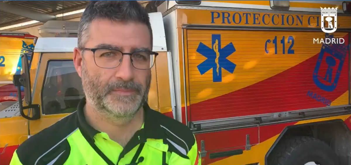 David Caballos, médico de SAMUR PC (Foto. Emergencias Madrid)
