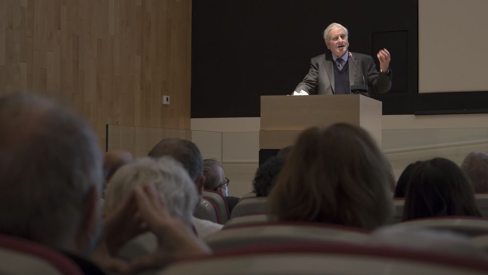 Valentí Fuster, durante la conferencia (Foto. HUB)