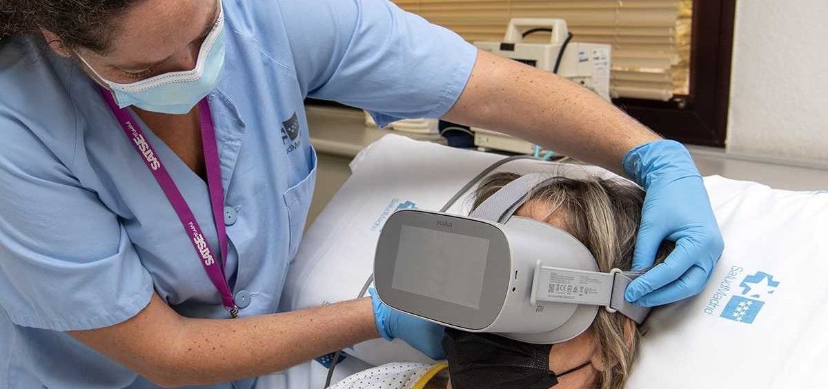 Gafas de realidad virtual. (Foto. Hospital Universitario de Getafe)