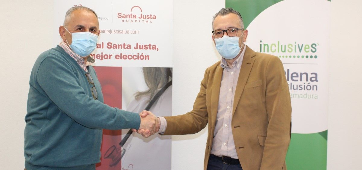Acuerdo entre Ribera Santa Justa y el centro especial de empleo Inclusives. (Foto. Grupo sanitario Ribera)