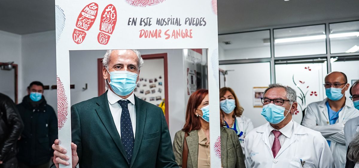 Nueva campaña de donación de sangre de la Comunidad de Madrid presentada por el consejero de Sanidad Enrique Ruíz Escudero (Foto. Comunidad de MadridI