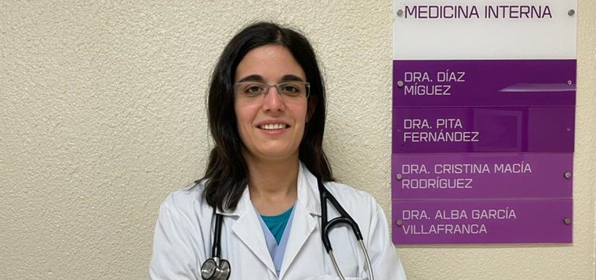 La Dra. Cristina Macía, médico internista. (Foto. Sociedad Galega de Medicina Interna)