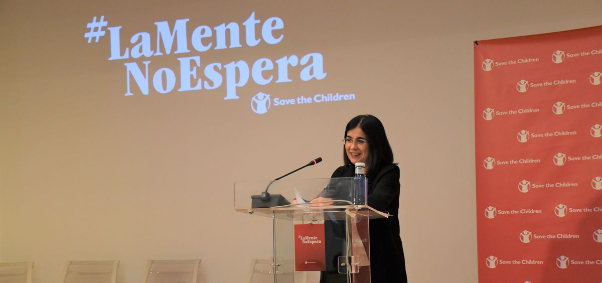 Carolina Darias, ministra de Sanidad, en la jornada 'La mente no espera', organizada por Save the Children (Foto: M.Sanidad)