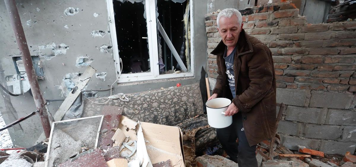 Un hombre en Donetsk, en el este de Ucrania (Foto. EP)