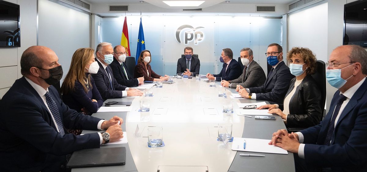 El nuevo comité de Dirección del PP, presidido por Alberto Núñez Feijóo (Foto: @CnLacoba)