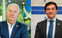 Florentino Pérez Raya y Diego Ayuso, presidente y secretario general del Consejo General de Enfermería, respectivamente. (Fotomontaje. ConSalud.es)