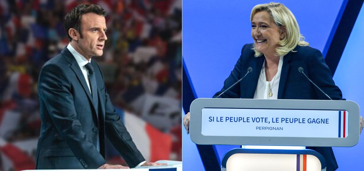 Emmanuel Macron y Marine Le Pen, candidatos a la presidencia de la República Francesa para la segunda vuelta (Foto: ConSalud)