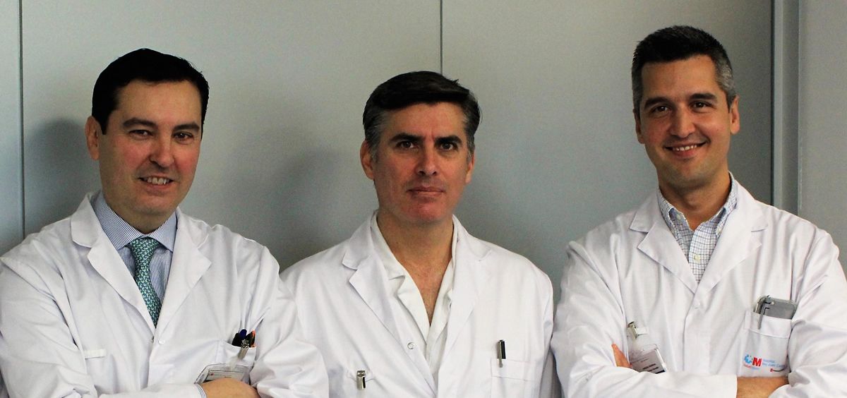 Los doctores (de izda. a dcha) Durán, García y Ferrigni, de la Unidad de Cirugía de la Obesidad (Foto. HURJC)