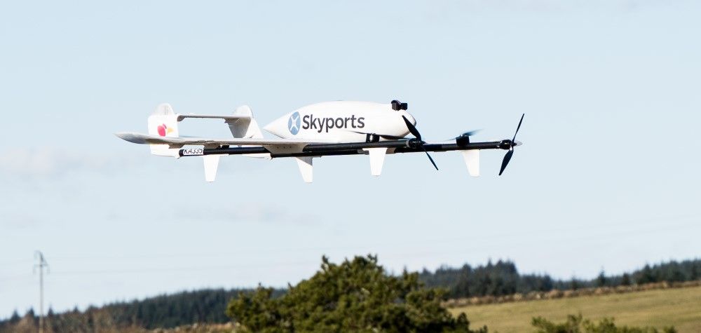 Dron para enviar suministros médicos. (Foto. ESA)