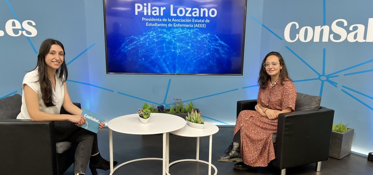 Entrevista a Pilar Lozano, presidenta de la Asociación Estatal de Estudiantes de Enfermería. (Foto. ConSalud TV)