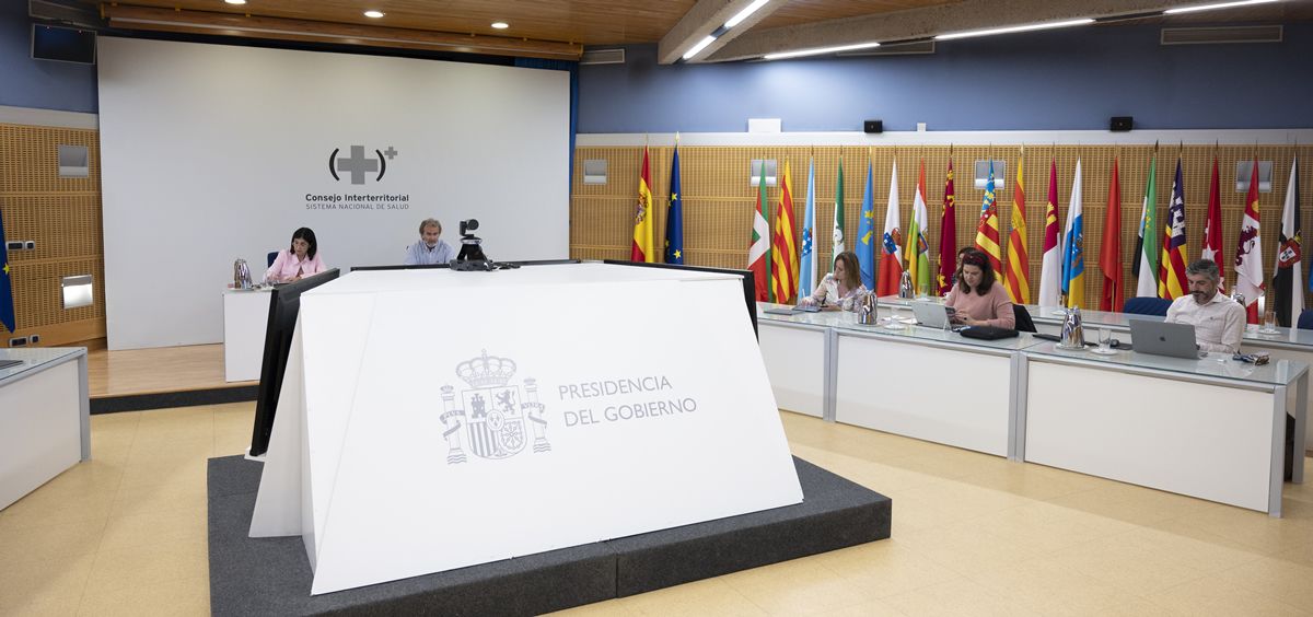Reunión telemática del Consejo Interterritorial del SNS (Foto: Pool Moncloa / Borja Puig de la Bellacasa)