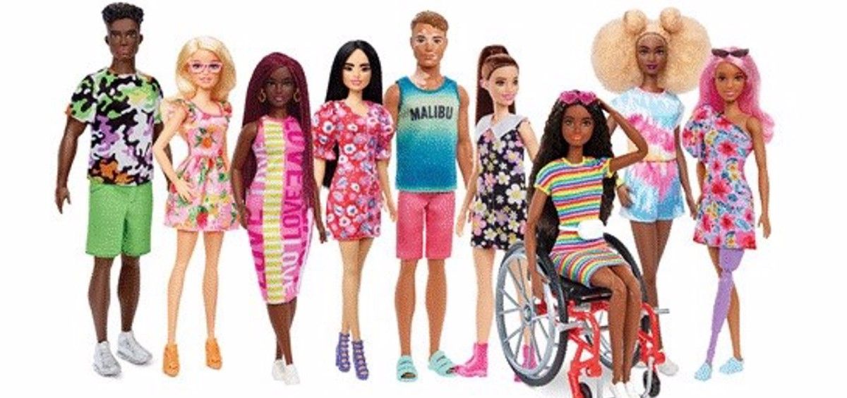 La nueva línea de muñecar Barbie fashionistas. (Foto. Mattel)