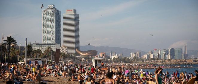 Playa de la Barceloneta el 5 de agosto de 2021 (Foto. EP)
