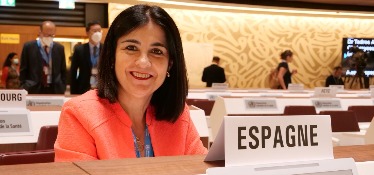 Carolina Darias, ministra de Sanidad, en la 75ª Asamblea Mundial de la Salud (Foto: M. Sanidad)