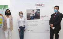 Exposición 'Cuadros con Esperanza' de Gilead, con Enrique Ruiz Escudero, Pilar Fernández, Sonia y David Marín  (Foto. Gilead)