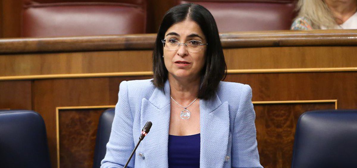 La ministra de Sanidad, Carolina Darias, en la sesión de control al Gobierno en el Congreso de los Diputados (Foto: Congreso)