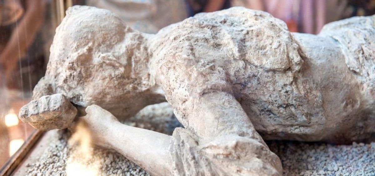 Un ciudadano de Pompeya fallecido durante la erupción del Vesubio. (Foto. Visitar Pompeya)