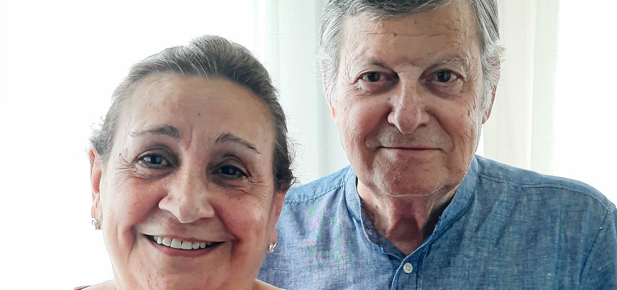José Antonio Quintanar, paciente con alzhéimer, y Luisa García, su esposa (Foto. David Quintanar)