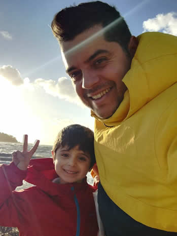 Jordi Chaves y su hijo Ian (Foto. Cedida)