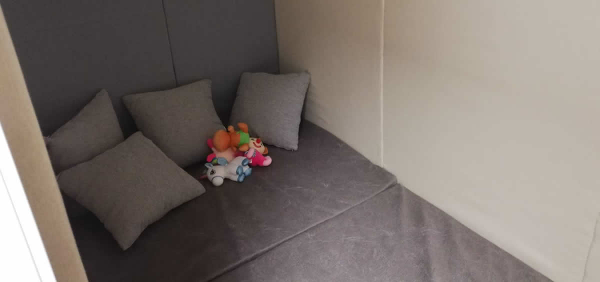 La sala de relajación de la residencia Mil Diferencias (Foto. Consalud) La sala de relajación de la residencia Mil Diferencias (Foto. Consalud)