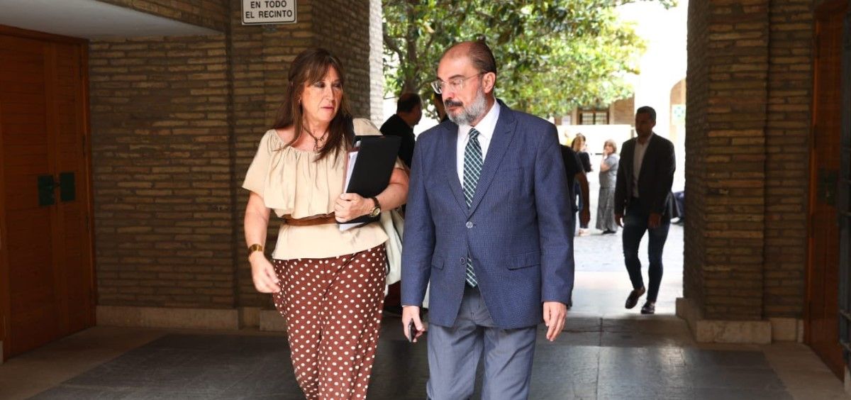 La Consejera de Sanidad de Aragón, Sira Repollés, y el presidente de Aragón, Javier Lambán. (Foto. Gobierno de Aragón)