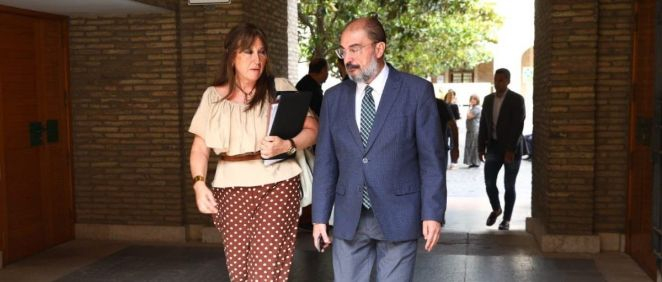 La Consejera de Sanidad de Aragón, Sira Repollés, y el presidente de Aragón, Javier Lambán. (Foto. Gobierno de Aragón)
