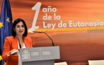 La ministra de Sanidad, Carolina Darias, en el acto conmemorativo '1 año de la Ley de Eutanasia' (Foto: M. Sanidad)