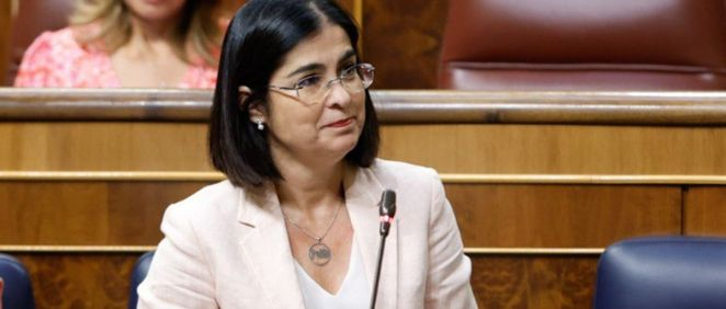 La ministra de Sanidad, Carolina Darias, en la sesión de control al Gobierno en el Congreso de los Diputados (Foto: Congreso)
