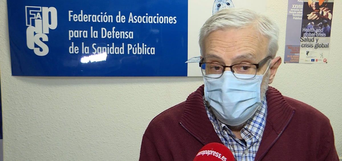 Presidente de la Asociación para la Defensa de la Sanidad Pública de Madrid, Marciano Sánchez Bayle (Foto. EP)