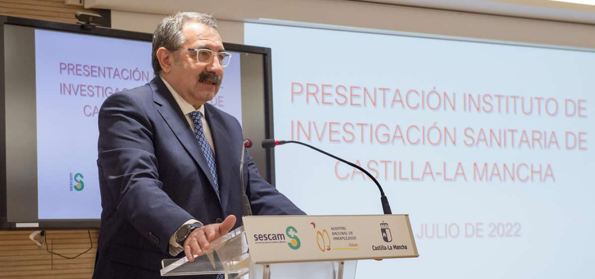 El consejero de Sanidad, Jesús Fernandez Sanz, durante la presentación (Foto. CLM)