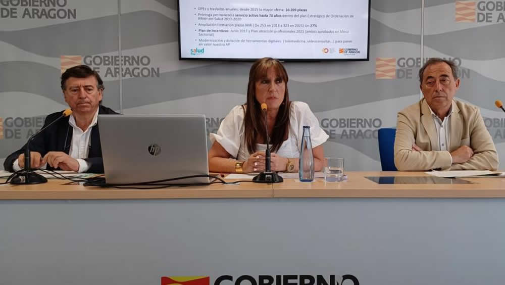 Un instante de la presentación (Foto. Gobierno de Aragón)