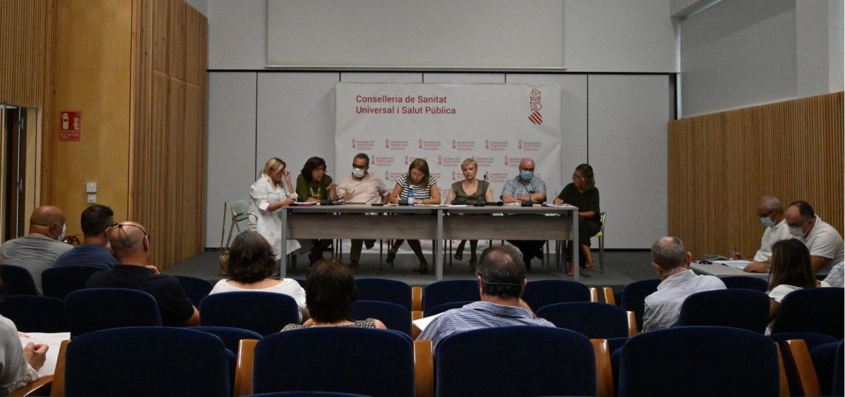 Reunión entre la Consejería de Sanidad valenciana y los sindicatos. (Foto. Generalitat Valenciana)