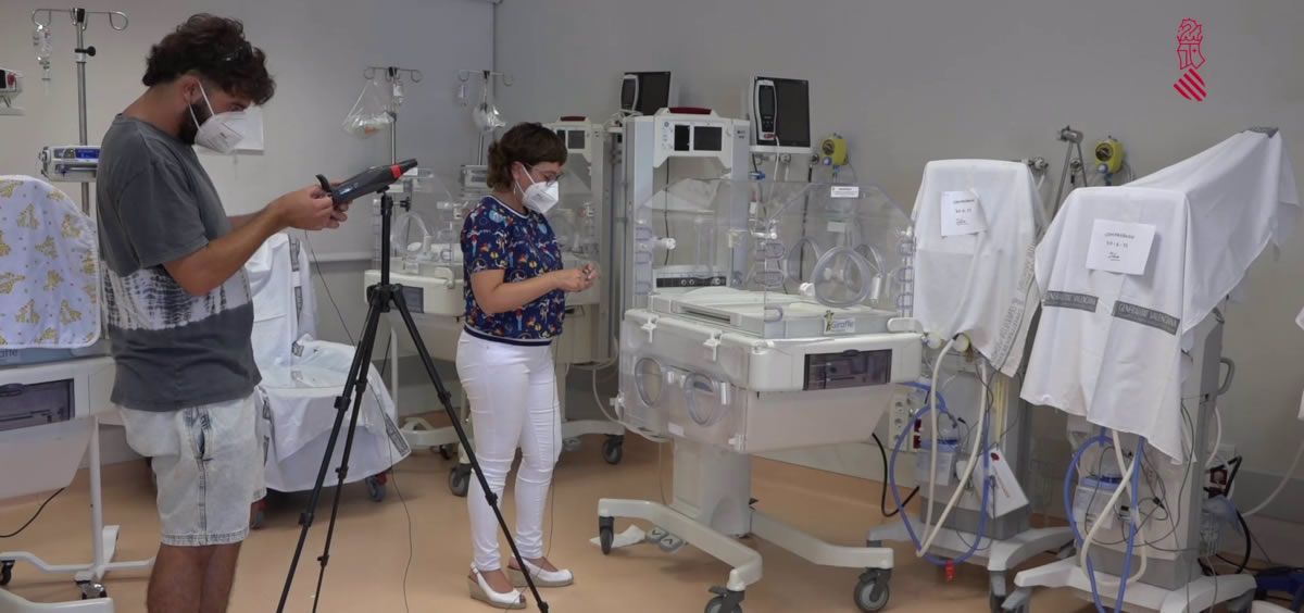 Proyecto que mide las vibraciones transmitidas a neonatos en incubadoras (Foto. GVA) 
