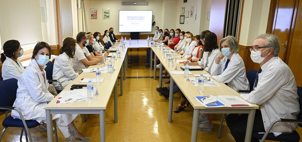 Reunión de la Comisión de Farmacia del Hospital Gregorio Marañón de Madrid. (Foto. Hospital Gregorio Marañón)