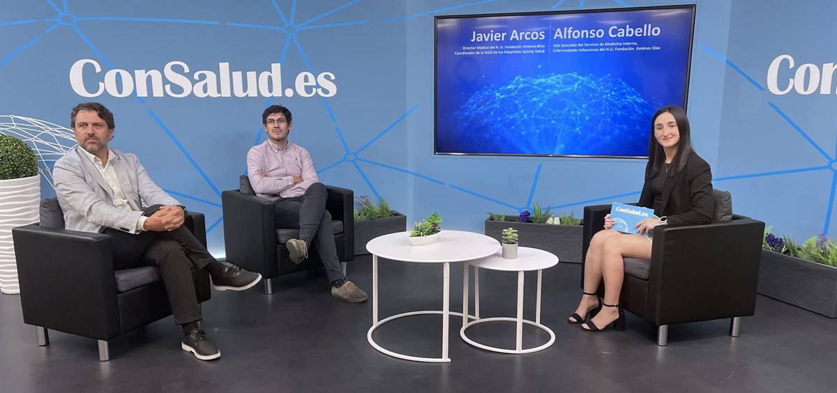 Entrevista al Dr. Javier Arcos y al Dr. Alberto Cabello (Foto: Consalud TV)