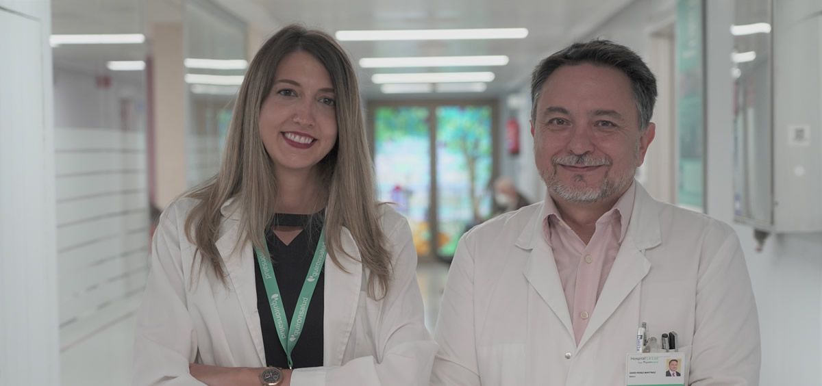 La doctora Sandra del Mazo y el doctor David Pérez (Foto. Quirónsalud)