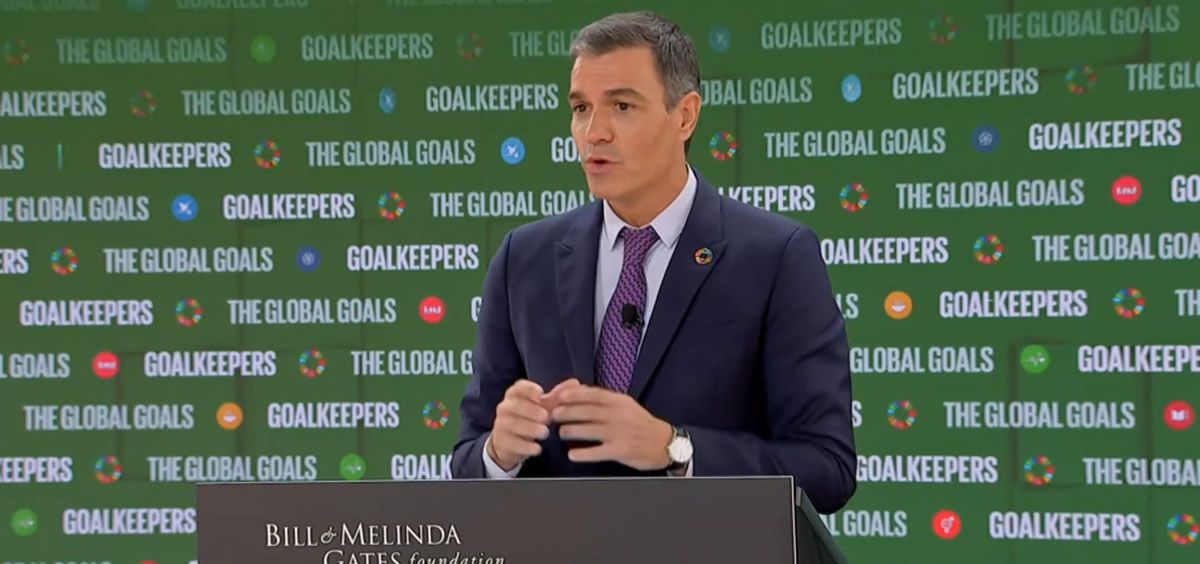 Pedro Sánchez, presidente del Gobierno, en el 'Goalkeeprs' (Foto. Moncloa)