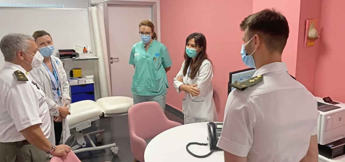 Visita de la Sección de Sanidad de la Agrupación de la Base Aérea al Hospital de Torrejón (Foto: Hospital de Torrejón)