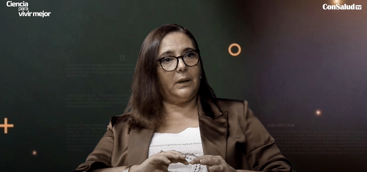 Manuela García, en el plató de ConSalud TV