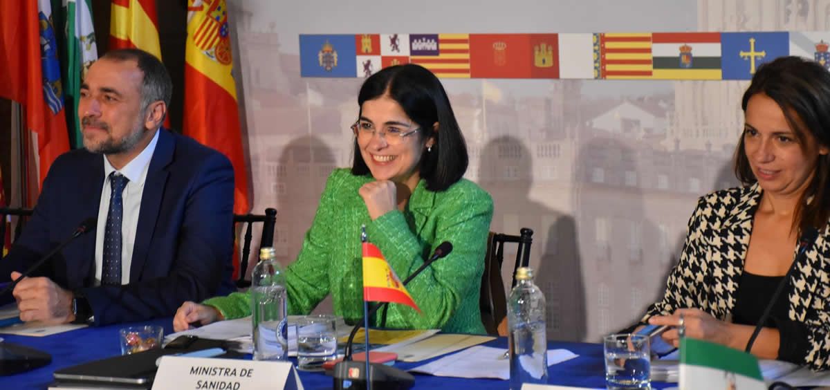 La ministra de Sanidad, Carolina Darias, en la reunión del Consejo Interterritorial, en Santiago de Compostela, A Coruña, Galicia (Foto: Ministerio de Sanidad)