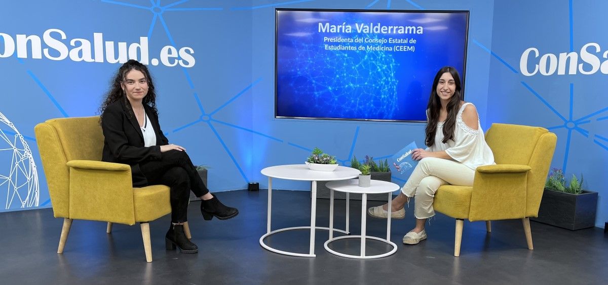 Entrevista a María Valderrama, presidenta del Consejo Estatal de Estudiantes de Medicina. (Foto. ConSalud TV)