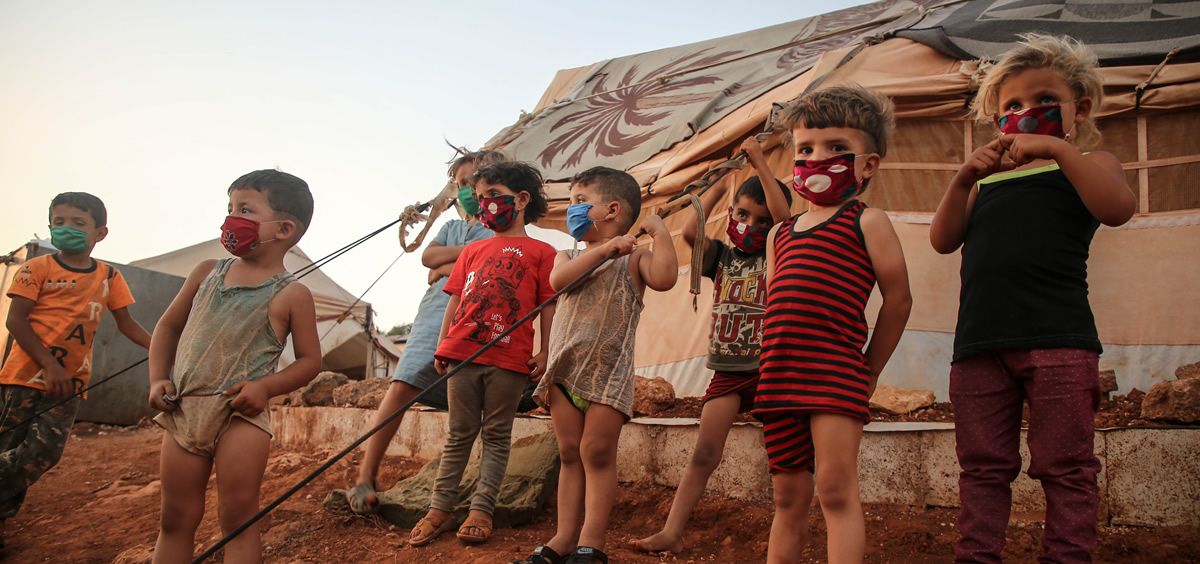 Niños en un campamento para refugiados en Siria (Foto. Pexels)