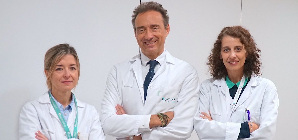 Los doctores Rocío García, Rafael Arroyo y Raquel Yubero (Foto. Quirónsalud)