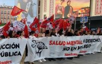 Manifestacion estudiantil por la salud mental en Madrid. Ha sido una de las tantas que se han llevado a cabo en toda España. (Foto. EP)