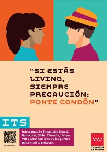 Campaña para prevenir ITS entre los jóvenes. (Fuente. Comunidad de Madrid)