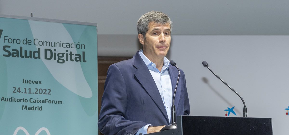 Adolfo Fernández Valmayor, director de Transformación y Sistemas de Quirónsalud, en el V Foro Comunicación Salud Digital (Foto. Óscar Frutos)