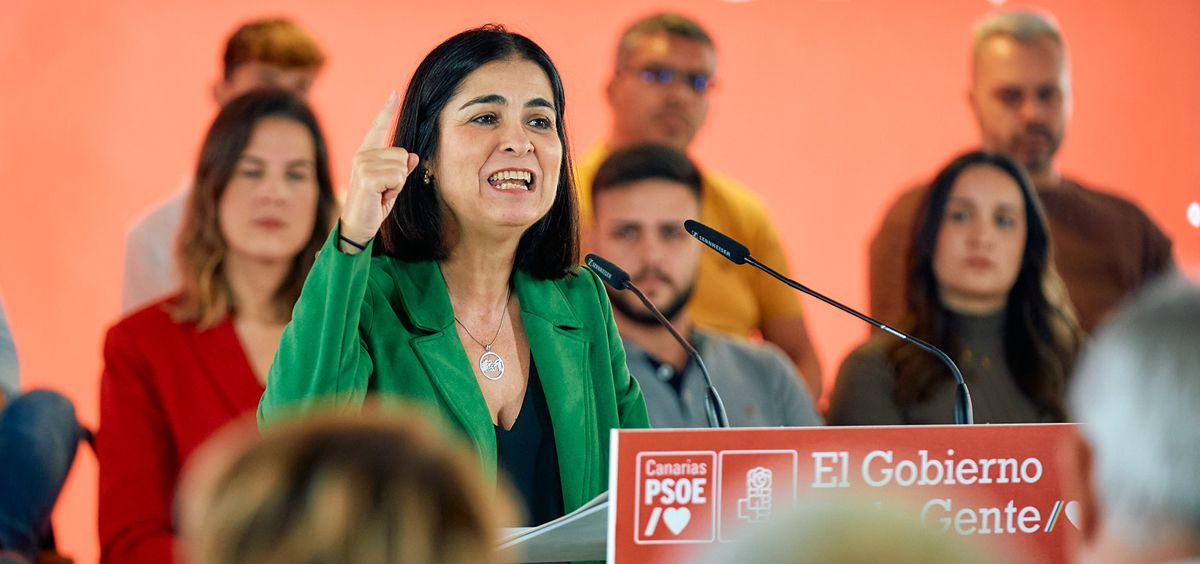 La ministra de Sanidad, Carolina Darias, durante un mitin del PSOE (Foto: Flickr PSOE)