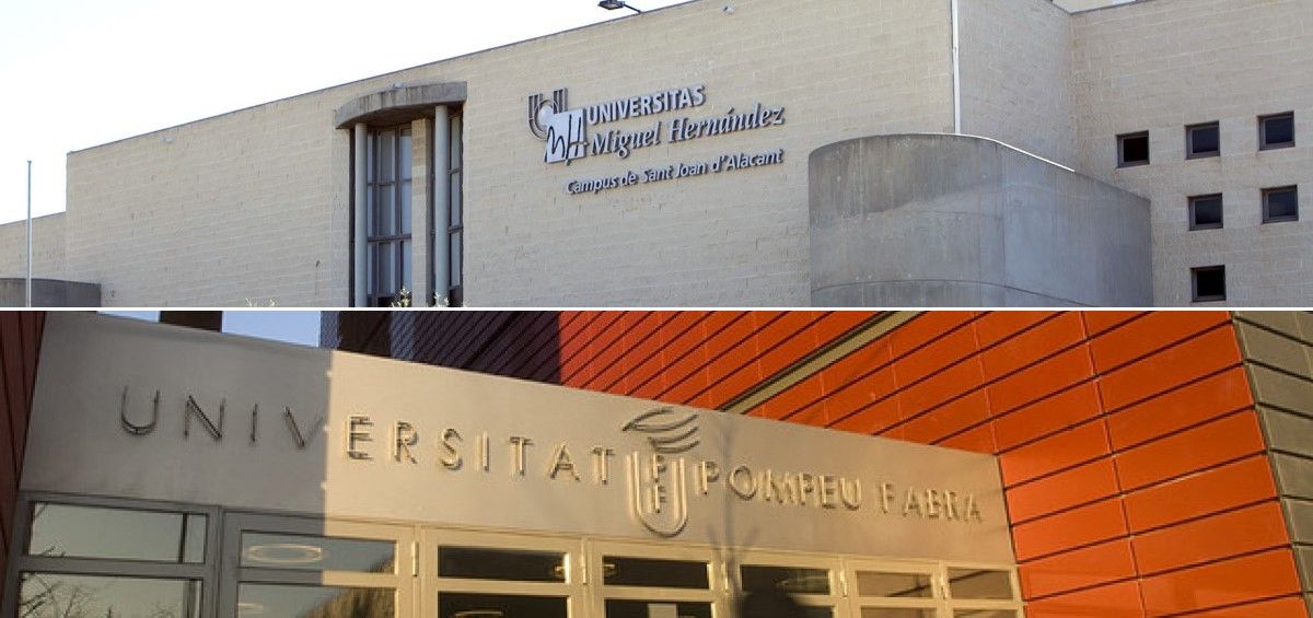 Universidad Miguel Hernández de Elche y la Universidad Pompeu Fabra de Barcelona. (Foto. UMH y UPF)